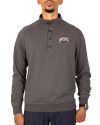Ohio State Buckeyes - Cutter & Buck Saturday Cotton Blend Mens Big and Tall  Mock Pullover Sweatshirt Charcoal Heather Front Thumbnail Image