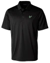 South Florida Bulls Cutter & Buck Prospect Eco Textured Stretch Recycled Mens Big & Tall Polo Black Mannequin Thumbnail Image
