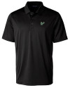 View image 3: South Florida Bulls Cutter & Buck Prospect Epic Confidence Recycled Textured Stretch Mens Big & Tall Polo Black Mannequin