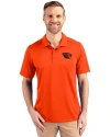 Oregon State Beavers Cutter & Buck Prospect Eco Textured Stretch Recycled Mens Big & Tall Polo College Orange Front Thumbnail Image