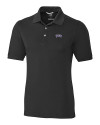 TCU Horned Frogs Cutter & Buck Advantage Eco Tri-Blend Pique Mens Big and Tall Polo Black Mannequin Thumbnail Image