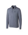 Villanova Wildcats Cutter & Buck Shoreline Heathered Quarter Zip Mens Big and Tall Pullover Liberty Navy Heather Mannequin Thumbnail Image