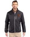 Oregon State Beavers Cutter & Buck Rainier PrimaLoft®  Mens Big and Tall Eco Insulated Puffer Jacket Black Front Thumbnail Image
