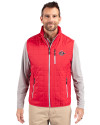 San Diego State Aztecs Cutter & Buck Rainier PrimaLoft® Mens Big and Tall Eco Insulated Full Zip Puffer Vest Red Front Thumbnail Image