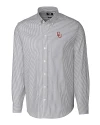 Oklahoma Sooners  Cutter & Buck Stretch Oxford Stripe Mens Big and Tall Long Sleeve Dress Shirt Charcoal Mannequin Thumbnail Image