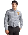 Tennessee Volunteers Cutter & Buck Easy Care Stretch Gingham Mens Big and Tall Long Sleeve Dress Shirt Charcoal Front Thumbnail Image