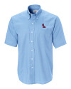 Ole Miss Rebels Cutter & Buck Epic Easy Care Nailshead Mens Big and Tall Short Sleeve Dress Shirt Atlas Light Blue Mannequin Thumbnail Image