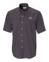Ohio State Buckeyes - Cutter & Buck Epic Easy Care Nailshead Mens Big and Tall Short Sleeve Dress Shirt Black Mannequin Thumbnail Image