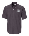 Texas A&M Aggies Cutter & Buck Epic Easy Care Nailshead Mens Big and Tall Short Sleeve Dress Shirt Black Mannequin Thumbnail Image