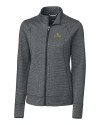 Notre Dame Fighting Irish Cutter & Buck Shoreline Heathered Womens Full Zip Jacket Charcoal Heather Mannequin Thumbnail Image