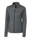 View image 1: Oregon State Beavers Cutter & Buck Shoreline Heathered Womens Full Zip Jacket Charcoal Heather Mannequin