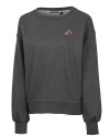 Utah Utes Cutter & Buck Saturday Cotton Blend Womens Crew Neck Sweatshirt Charcoal Heather Mannequin Thumbnail Image