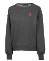 NC State Wolfpack Cutter & Buck Saturday Cotton Blend Womens Crew Neck Sweatshirt Charcoal Heather Mannequin Thumbnail Image