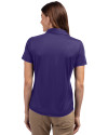 TCU Horned Frogs Cutter & Buck Prospect Eco Textured Stretch Recycled Womens Short Sleeve Polo College Purple Back Thumbnail Image