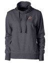Utah Utes Cutter & Buck Saturday Cotton Blend Womens Funnel Neck Sweatshirt Charcoal Heather Mannequin Thumbnail Image