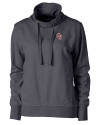 Oklahoma Sooners  Cutter & Buck Saturday Cotton Blend Womens Funnel Neck Sweatshirt Charcoal Heather Mannequin Thumbnail Image