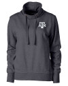 Texas A&M Aggies Cutter & Buck Saturday Cotton Blend Womens Funnel Neck Sweatshirt Charcoal Heather Mannequin Thumbnail Image