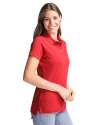 Nebraska Cornhuskers Cutter & Buck Advantage Eco Tri-Blend Pique Womens Polo Red Side Thumbnail Image