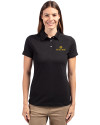 Notre Dame Fighting Irish Cutter & Buck Advantage Eco Tri-Blend Pique Womens Polo Black Front Thumbnail Image