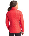 NC State Wolfpack Cutter & Buck Rainier PrimaLoft®  Womens Eco Insulated Full Zip Puffer Jacket Red Back Thumbnail Image