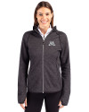 Minnesota Golden Gophers Cutter & Buck Mainsail Full Zip Hooded Womens Jacket Charcoal Heather Front Thumbnail Image