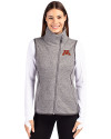 Minnesota Golden Gophers Cutter & Buck Mainsail Sweater Knit Womens Asymmetrical Vest Polished Heather Front Thumbnail Image