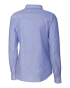 Memphis Tigers Cutter & Buck Stretch Oxford Womens Long Sleeve Dress Shirt French Blue Mannequin Back Thumbnail Image