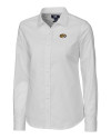 Missouri Tigers Cutter & Buck Stretch Oxford Womens Long Sleeve Dress Shirt White Mannequin Thumbnail Image