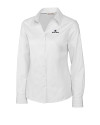 Notre Dame Fighting Irish Cutter & Buck Epic Easy Care Fine Twill Womens Long Sleeve Dress Shirt White Mannequin Thumbnail Image