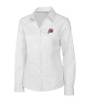 Utah Utes Cutter & Buck Epic Easy Care Fine Twill Womens Long Sleeve Dress Shirt White Mannequin Thumbnail Image