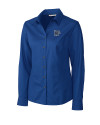 Memphis Tigers Cutter & Buck Epic Easy Care Fine Twill Womens Long Sleeve Dress Shirt French Blue Mannequin Thumbnail Image