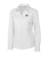 Minnesota Golden Gophers Cutter & Buck Epic Easy Care Fine Twill Womens Long Sleeve Dress Shirt White Mannequin Thumbnail Image