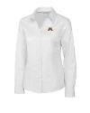 Minnesota Golden Gophers Cutter & Buck Epic Easy Care Fine Twill Womens Long Sleeve Dress Shirt White Mannequin Thumbnail Image