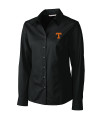 Tennessee Volunteers Cutter & Buck Epic Easy Care Fine Twill Womens Long Sleeve Dress Shirt Black Mannequin Thumbnail Image