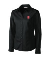 NC State Wolfpack Cutter & Buck Epic Easy Care Fine Twill Womens Long Sleeve Dress Shirt Black Mannequin Thumbnail Image