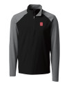 NC State Wolfpack Cutter & Buck Response Lightweight Hybrid Quarter Zip Mens Pullover Windbreaker Black Mannequin Thumbnail Image
