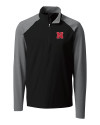 Nebraska Cornhuskers Cutter & Buck Response Lightweight Hybrid Quarter Zip Mens Pullover Windbreaker Black Mannequin Thumbnail Image
