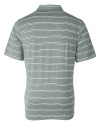 Notre Dame Fighting Irish Cutter & Buck Forge Epic Confidence Recycled Heathered Stripe Stretch Mens Polo Hunter Green Mannequin Back Thumbnail Image