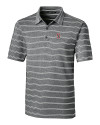 Stanford Cardinal  Cutter & Buck Forge Epic Confidence Recycled Heathered Stripe Stretch Mens Polo Black Mannequin Thumbnail Image