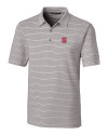 NC State Wolfpack Cutter & Buck Forge Epic Confidence Recycled Heathered Stripe Stretch Mens Polo Polished Medium Gray Mannequin Thumbnail Image
