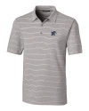 Memphis Tigers Cutter & Buck Forge Epic Confidence Recycled Heathered Stripe Stretch Mens Polo Polished Medium Gray Mannequin Thumbnail Image