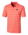 Oregon State Beavers Cutter & Buck Forge Epic Confidence Recycled Heathered Stripe Stretch Mens Polo College Orange Mannequin Thumbnail Image