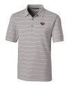 Oregon State Beavers Cutter & Buck Forge Epic Confidence Recycled Heathered Stripe Stretch Mens Polo Polished Medium Gray Mannequin Thumbnail Image