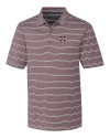 Mississippi State Bulldogs Cutter & Buck Forge Epic Confidence Recycled Heathered Stripe Stretch Mens Polo Bordeaux Mannequin Thumbnail Image