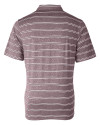 Texas A&M Aggies Cutter & Buck Forge Epic Confidence Recycled Heathered Stripe Stretch Mens Polo Bordeaux Mannequin Back Thumbnail Image