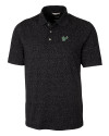 South Florida Bulls Cutter & Buck Advantage Tri-Blend Space Dye Mens Polo Dark Black Mannequin Thumbnail Image