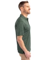 South Florida Bulls Cutter & Buck Forge Pencil Stripe Stretch Mens Polo Hunter Green Side Thumbnail Image