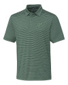 View image 7: South Florida Bulls Cutter & Buck Forge Pencil Stripe Stretch Mens Polo Hunter Green Mannequin