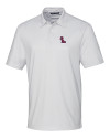 Ole Miss Rebels Cutter & Buck Pike Double Dot Print Stretch Mens Polo White Mannequin Thumbnail Image