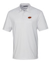 Oklahoma State Cowboys Cutter & Buck Pike Double Dot Print Stretch Mens Polo White Mannequin Thumbnail Image